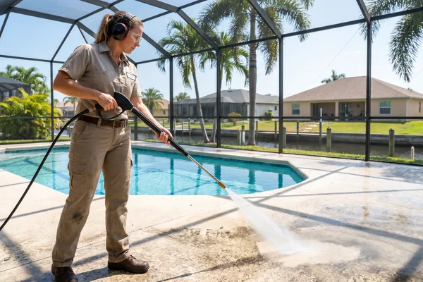 Pool Deck & Lanai Cleaning project example 2 in Cape Coral
